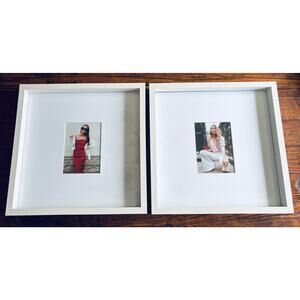 2 Rustic Whitewash Farmhouse Photo Frames 16”x16” or Mat 6.5x4.5”